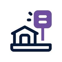real estate dual tone icon. Sleek and modern icon for websites, mobile apps, marketing materials, and corporate design. Fully scalable and ready to use. vector