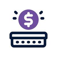 donation dual tone icon. Sleek and modern icon for websites, mobile apps, marketing materials, and corporate design. Fully scalable and ready to use. vector