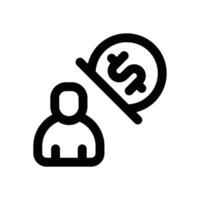 personal salary line icon. Clean and minimalist icon for websites, mobile apps, presentations, and logos. Fully scalable and customizable for any project. vector