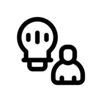 learning line icon. Clean and minimalist icon for websites, mobile apps, presentations, and logos. Fully scalable and customizable for any project. vector