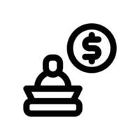 working line icon. Clean and minimalist icon for websites, mobile apps, presentations, and logos. Fully scalable and customizable for any project. vector