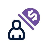 personal salary dual tone icon. Sleek and modern icon for websites, mobile apps, marketing materials, and corporate design. Fully scalable and ready to use. vector