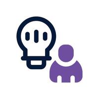 learning dual tone icon. Sleek and modern icon for websites, mobile apps, marketing materials, and corporate design. Fully scalable and ready to use. vector