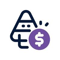 pyramid dual tone icon. Sleek and modern icon for websites, mobile apps, marketing materials, and corporate design. Fully scalable and ready to use. vector