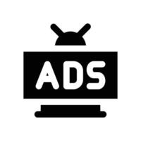 advertisement glyph icon. Strong and solid icon for websites, mobile interfaces, presentations, and visual branding. High quality and easy to edit. vector
