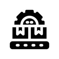 production glyph icon. Strong and solid icon for websites, mobile interfaces, presentations, and visual branding. High quality and easy to edit. vector