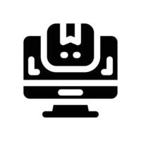 monitoring glyph icon. Strong and solid icon for websites, mobile interfaces, presentations, and visual branding. High quality and easy to edit. vector