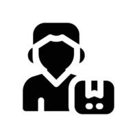 owner glyph icon. Strong and solid icon for websites, mobile interfaces, presentations, and visual branding. High quality and easy to edit. vector