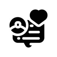 testimonial glyph icon. Strong and solid icon for websites, mobile interfaces, presentations, and visual branding. High quality and easy to edit. vector