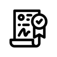 certification line icon. Clean and minimalist icon for websites, mobile apps, presentations, and logos. Fully scalable and customizable for any project. vector