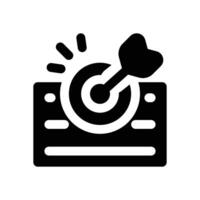 goal list glyph icon. Strong and solid icon for websites, mobile interfaces, presentations, and visual branding. High quality and easy to edit. vector