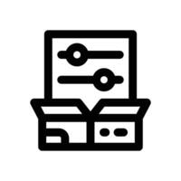 customization package line icon. Clean and minimalist icon for websites, mobile apps, presentations, and logos. Fully scalable and customizable for any project. vector