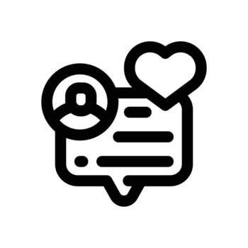 testimonial line icon. Clean and minimalist icon for websites, mobile apps, presentations, and logos. Fully scalable and customizable for any project. vector