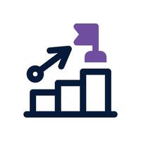 goal dual tone icon. Sleek and modern icon for websites, mobile apps, marketing materials, and corporate design. Fully scalable and ready to use. vector