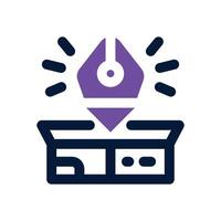 product design dual tone icon. Sleek and modern icon for websites, mobile apps, marketing materials, and corporate design. Fully scalable and ready to use. vector