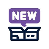 new product dual tone icon. Sleek and modern icon for websites, mobile apps, marketing materials, and corporate design. Fully scalable and ready to use. vector