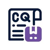 quality control dual tone icon. Sleek and modern icon for websites, mobile apps, marketing materials, and corporate design. Fully scalable and ready to use. vector