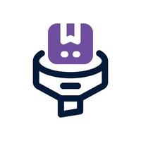 filtering dual tone icon. Sleek and modern icon for websites, mobile apps, marketing materials, and corporate design. Fully scalable and ready to use. vector