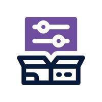 customization package dual tone icon. Sleek and modern icon for websites, mobile apps, marketing materials, and corporate design. Fully scalable and ready to use. vector