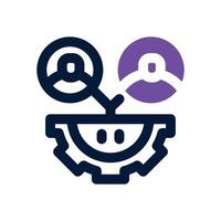 project team dual tone icon. Sleek and modern icon for websites, mobile apps, marketing materials, and corporate design. Fully scalable and ready to use. vector