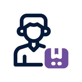 owner dual tone icon. Sleek and modern icon for websites, mobile apps, marketing materials, and corporate design. Fully scalable and ready to use. vector