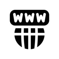 internet glyph icon. Strong and solid icon for websites, mobile interfaces, presentations, and visual branding. High quality and easy to edit. vector