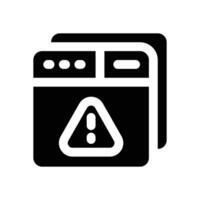 warning glyph icon. Strong and solid icon for websites, mobile interfaces, presentations, and visual branding. High quality and easy to edit. vector