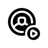 user glyph icon. Strong and solid icon for websites, mobile interfaces, presentations, and visual branding. High quality and easy to edit. vector