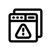warning line icon. Clean and minimalist icon for websites, mobile apps, presentations, and logos. Fully scalable and customizable for any project. vector