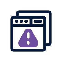 warning dual tone icon. Sleek and modern icon for websites, mobile apps, marketing materials, and corporate design. Fully scalable and ready to use. vector