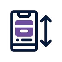 scrolling dual tone icon. Sleek and modern icon for websites, mobile apps, marketing materials, and corporate design. Fully scalable and ready to use. vector