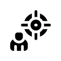 objective glyph icon. Strong and solid icon for websites, mobile interfaces, presentations, and visual branding. High quality and easy to edit. vector