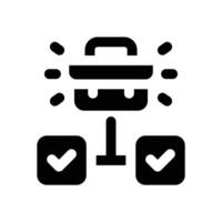 managemant glyph icon. Strong and solid icon for websites, mobile interfaces, presentations, and visual branding. High quality and easy to edit. vector