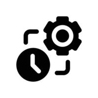 time management glyph icon. Strong and solid icon for websites, mobile interfaces, presentations, and visual branding. High quality and easy to edit. vector