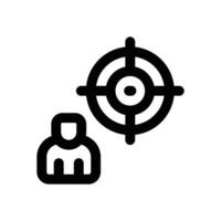 objective line icon. Clean and minimalist icon for websites, mobile apps, presentations, and logos. Fully scalable and customizable for any project. vector