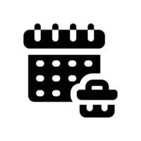 deadline glyph icon. Strong and solid icon for websites, mobile interfaces, presentations, and visual branding. High quality and easy to edit. vector