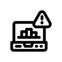 alert line icon. Clean and minimalist icon for websites, mobile apps, presentations, and logos. Fully scalable and customizable for any project. vector