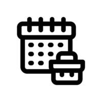deadline line icon. Clean and minimalist icon for websites, mobile apps, presentations, and logos. Fully scalable and customizable for any project. vector