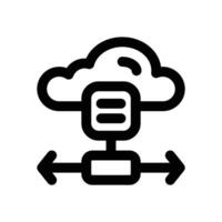 cloud line icon. Clean and minimalist icon for websites, mobile apps, presentations, and logos. Fully scalable and customizable for any project. vector