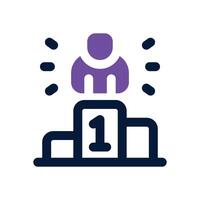 podium dual tone icon. Sleek and modern icon for websites, mobile apps, marketing materials, and corporate design. Fully scalable and ready to use. vector