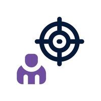 objective dual tone icon. Sleek and modern icon for websites, mobile apps, marketing materials, and corporate design. Fully scalable and ready to use. vector
