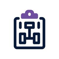 clipboard dual tone icon. Sleek and modern icon for websites, mobile apps, marketing materials, and corporate design. Fully scalable and ready to use. vector