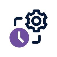 time management dual tone icon. Sleek and modern icon for websites, mobile apps, marketing materials, and corporate design. Fully scalable and ready to use. vector