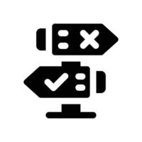 choice glyph icon. Strong and solid icon for websites, mobile interfaces, presentations, and visual branding. High quality and easy to edit. vector
