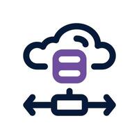 cloud dual tone icon. Sleek and modern icon for websites, mobile apps, marketing materials, and corporate design. Fully scalable and ready to use. vector