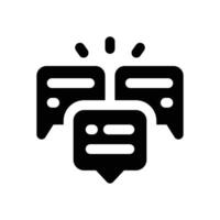 chat glyph icon. Strong and solid icon for websites, mobile interfaces, presentations, and visual branding. High quality and easy to edit. vector