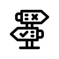choice line icon. Clean and minimalist icon for websites, mobile apps, presentations, and logos. Fully scalable and customizable for any project. vector