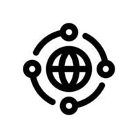 globalization line icon. Clean and minimalist icon for websites, mobile apps, presentations, and logos. Fully scalable and customizable for any project. vector