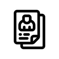 resume line icon. Clean and minimalist icon for websites, mobile apps, presentations, and logos. Fully scalable and customizable for any project. vector
