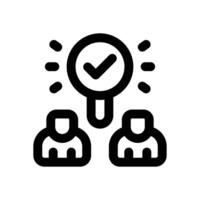 recruitment line icon. Clean and minimalist icon for websites, mobile apps, presentations, and logos. Fully scalable and customizable for any project. vector